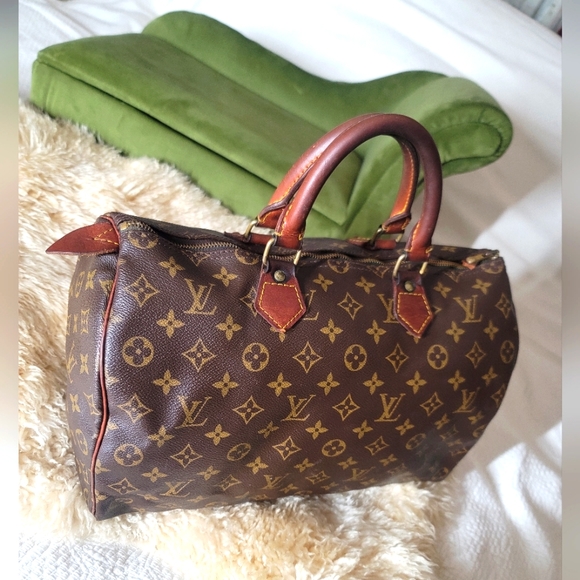 Louis Vuitton Monogram Speedy 35  Authentic Vintage color Brown Used/Pre-Loved - Picture 8 of 17